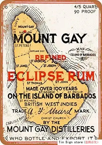 Жестяная вывеска новый алюминиевый 1937 крепление гей Eclipse ром 11 8x7 8 дюймов бар