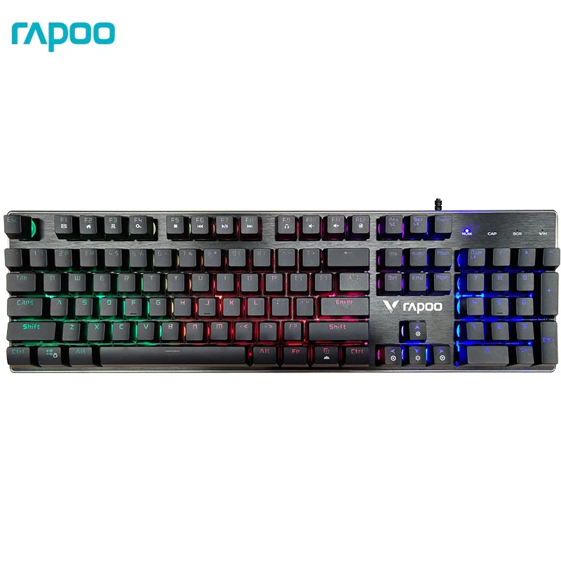 

Original Rapoo V52PRO Wired Similar Mechanical Gaming Keyboard Mixed Color Backlight Multimedia Keyboard Green Shaft Feel USB