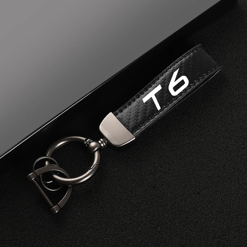 Высококачественный кожаный автомобильный брелок для ключей с поворотом на 360