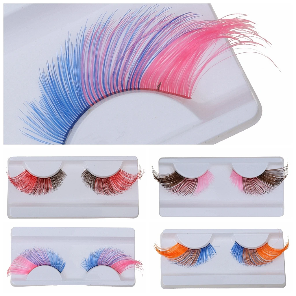 

1 Pair Soft Makeup Heavy Thick False Eyelashes Cosplay Fake Eye Lashes Long