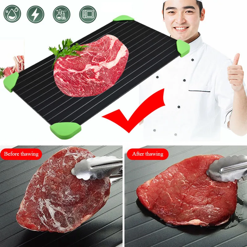 fast defrosting tray thaw frozen food fruit meat quick defrosting plate board defrost kitchen gadget tool free global shipping