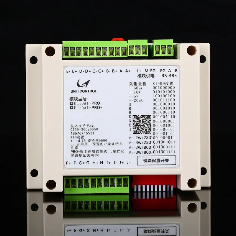 10-канальный регулятор температуры с термопарным модуль сбора Modbus RTU RS485