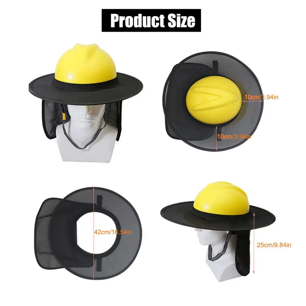 

Helmet Sun Shade Outdoor Work Hard Hat Full Brim Mesh Sunshade Anti-ultraviolet Safety Helmet Sun Block Sun Visorno helmet