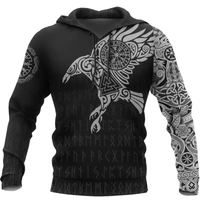 fashion viking tattoo 3d printed mens hoodie streetwear autumn hooded sweatshirt unisex casual jacket tracksuits men clothing
