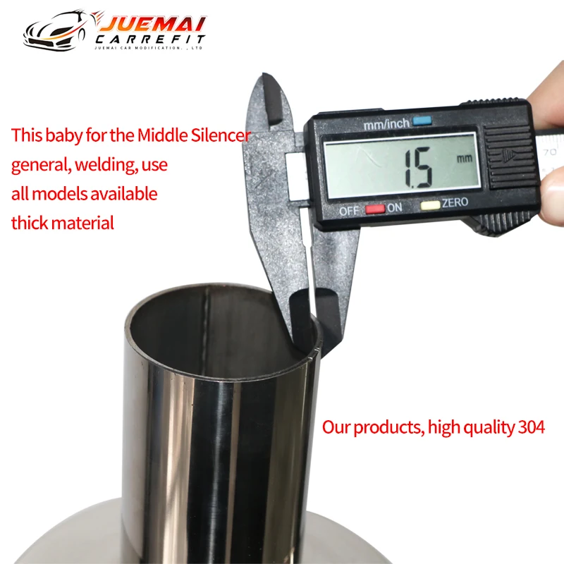 

CAR Automobile middle section exhaust pipe muffler modification exhaust pipe middle section muffler drum 51/63/76mm auto parts