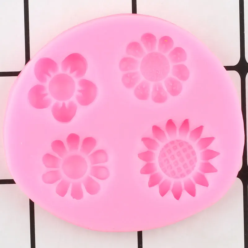 Силиконовая форма в виде подсолнечника шоколада Fondant (сахарная) формы цветка