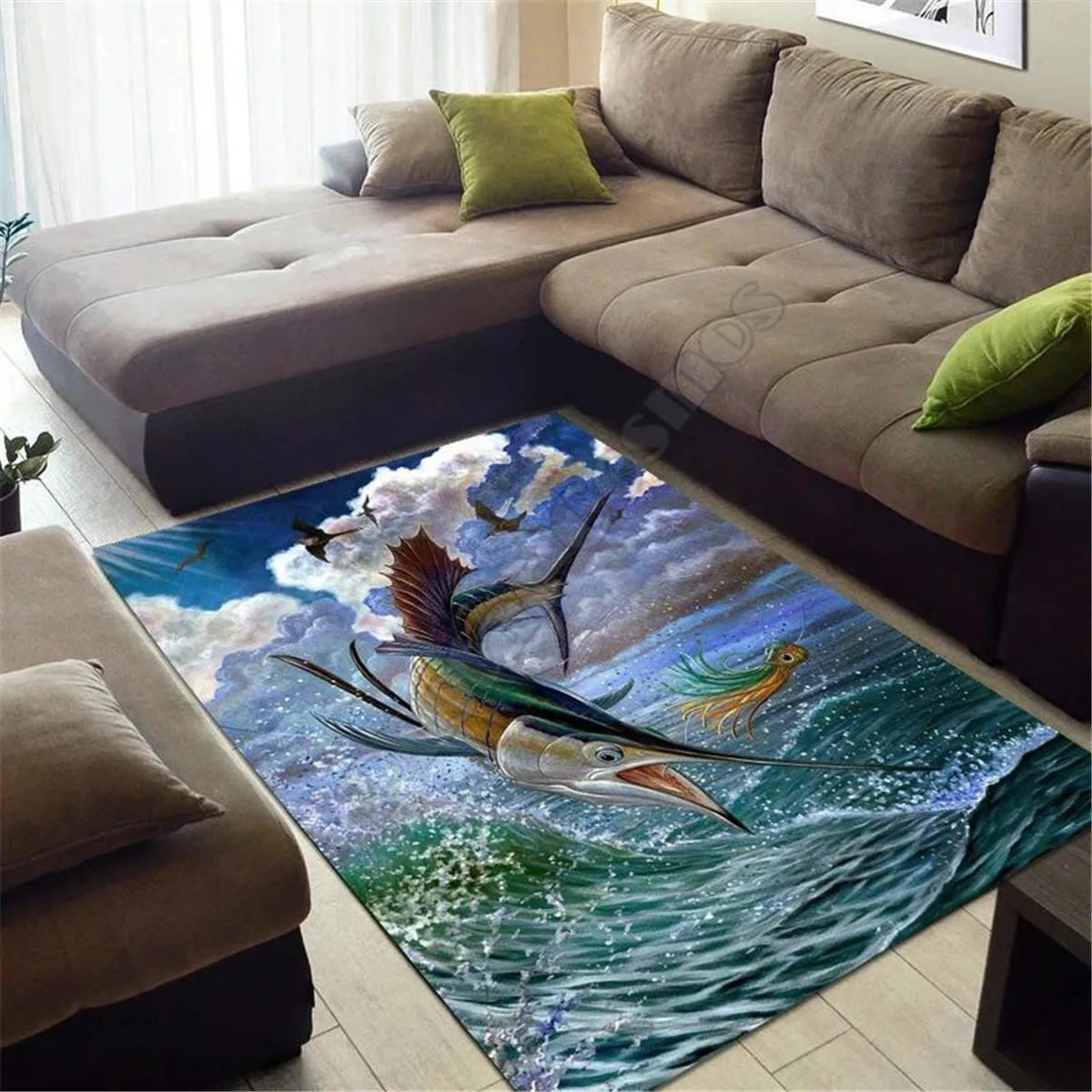 

Fishing Area Rug 3D Printed Rug Floor Mat Rug Non-slip Mat Dining Room Living Room Soft Bedroom Carpet 02