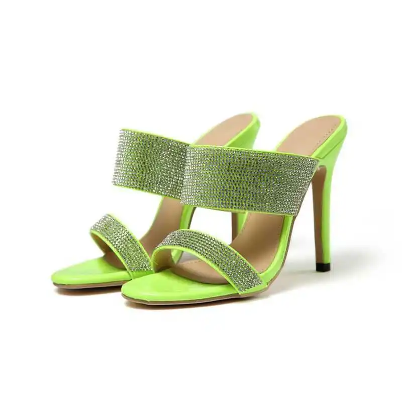 

2021 summer new Wind sandals spring and summer water drill thin super high heel slippers large 42