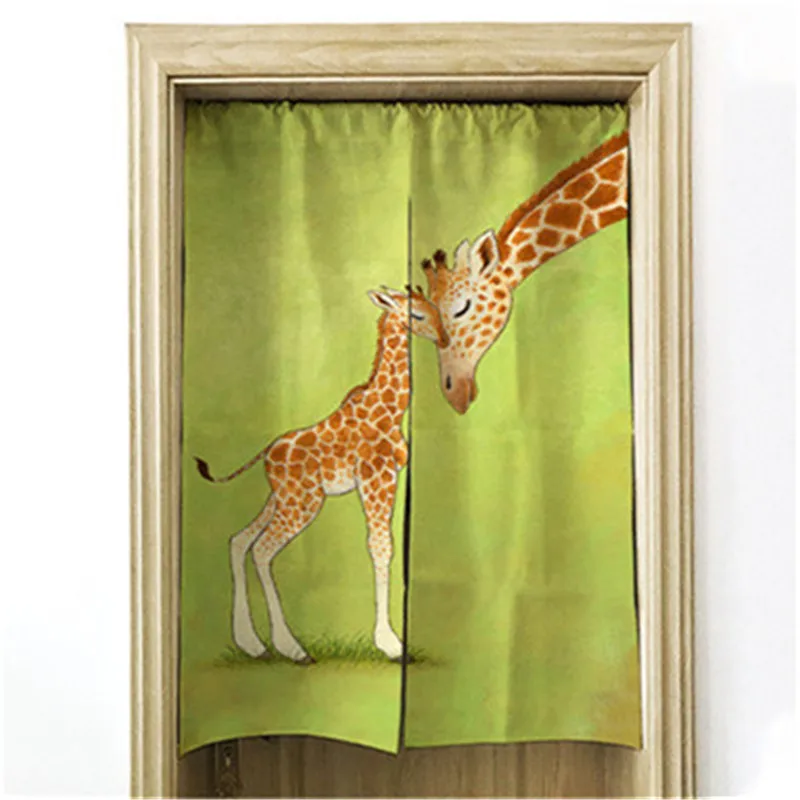 Кантри Стиль мультфильм Животные Печатные двери шторы для гостиной спальни