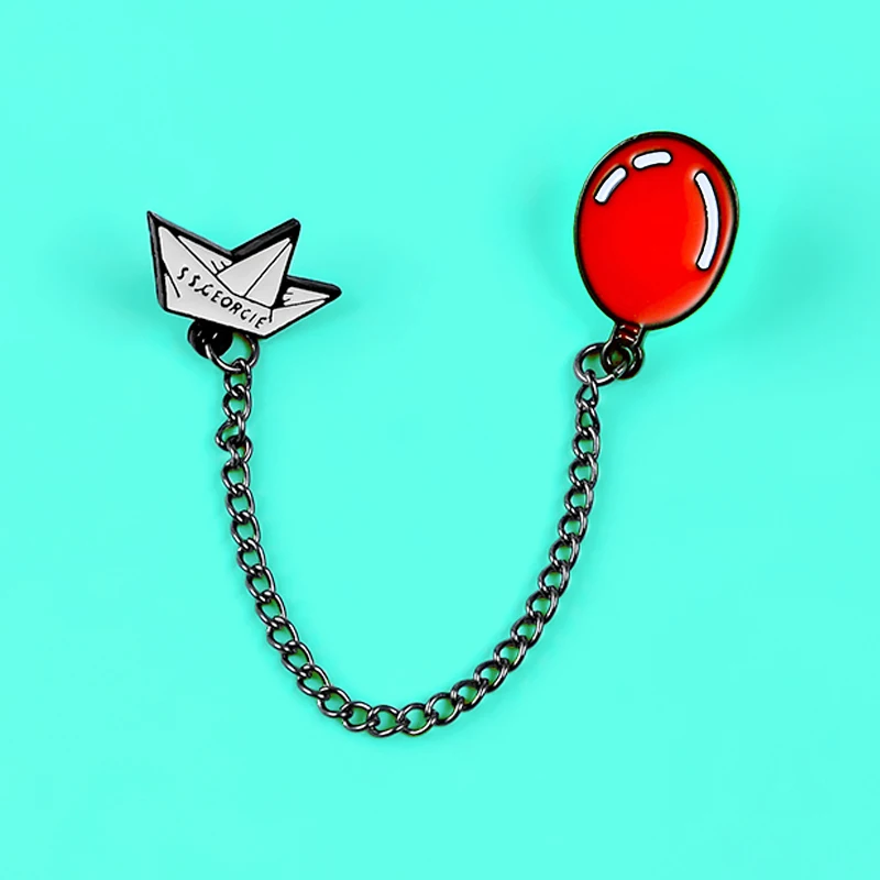 Броши с эмалью из мультфильма SS Георги броши в виде красных воздушных шаров