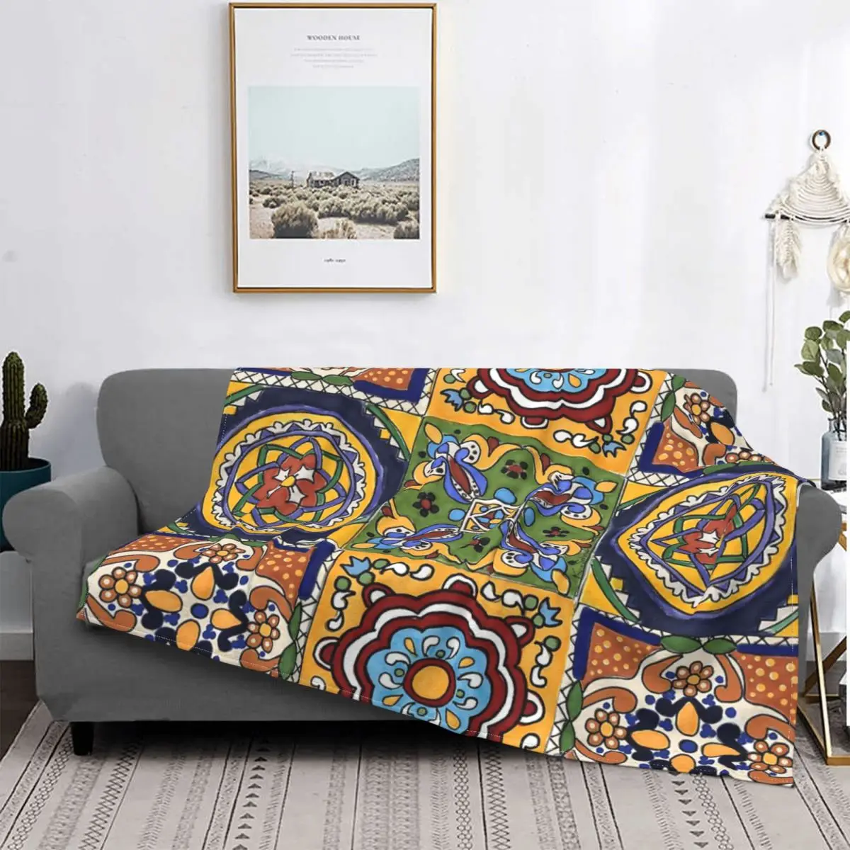 

Talvera-colcha a cuadros para cama, manta Heat MICA a cuadros, mullida y cuadrada, colcha de verano