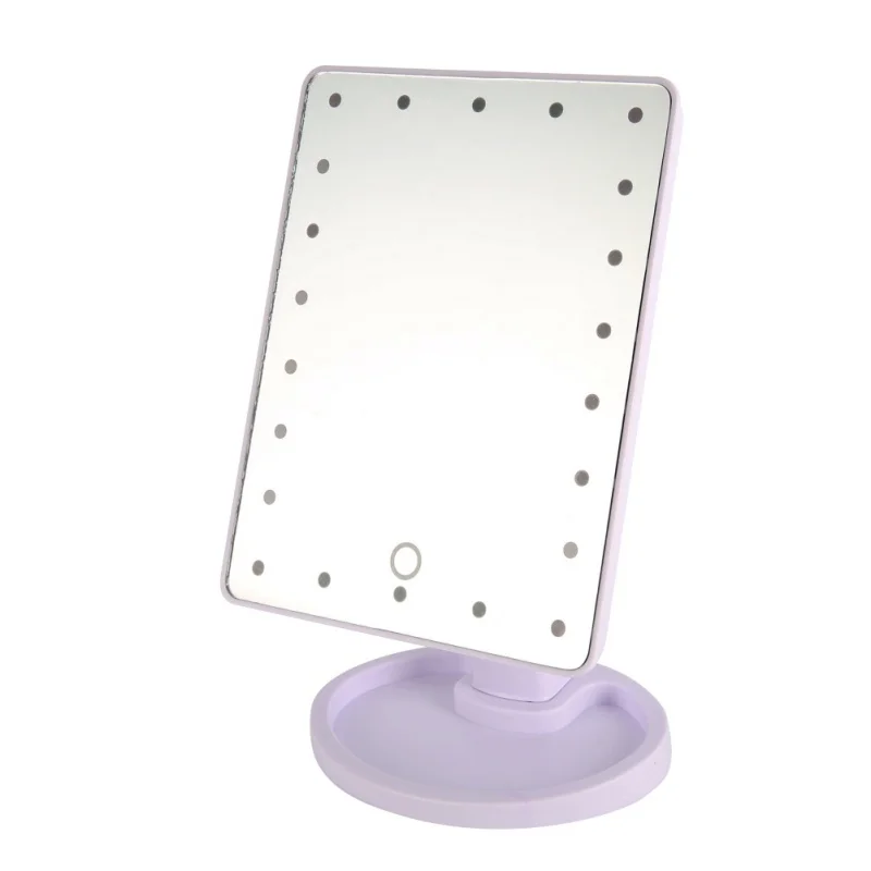 LED Touch Screen Makeup Mirror Professional Vanity Mirror With 22 LED Lights Beauty Adjustable 360 Countertop Degree Rotation