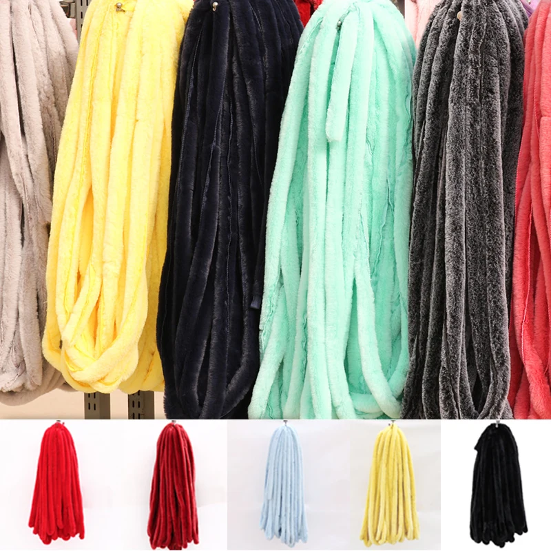 Лента из искусственного кроличьего меха 1 м | Дом и сад