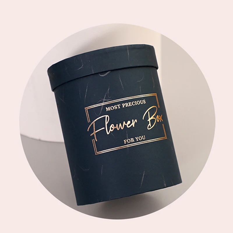 1 шт. портативная Круглая Подарочная бумажная коробка в виде конуса для цветов с