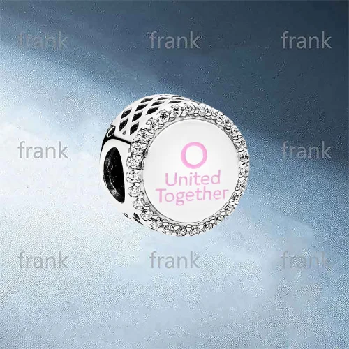 

ENG792016CZ_56 Sterling Silver Punk Hip Hop Letter Bead Pendant