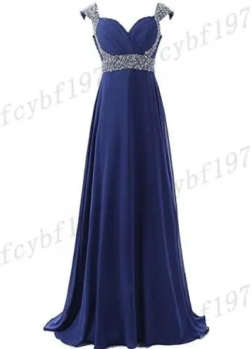Royal Blue 28 Шифоновое ТРАПЕЦИЕВИДНОЕ милое элегантное платье с коротким рукавом, украшенное бисером и кристаллами, платья подружки невесты, платья для свадебной вечеринки, robe de soiree, на шнуровке - Цвет: Royal Blue 28