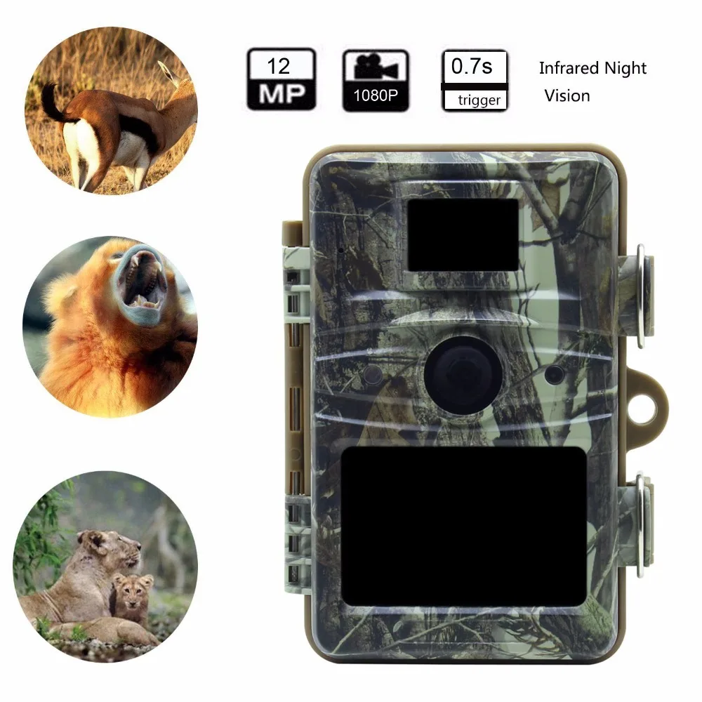 

Tensdarcam Night Vision Hunting Camera Wildlife Trap 12MP 1080P 940NM IR LEDs Infrared Game Trail Cameras Waterproof