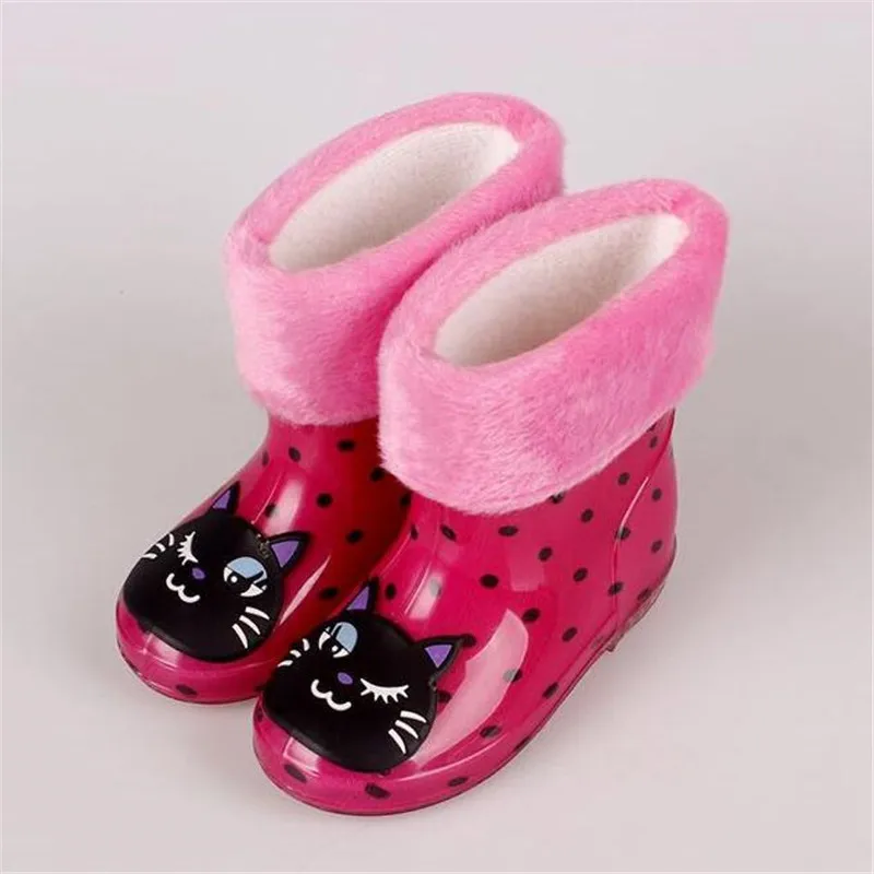 Детские Нескользящие ботинки для дождя с мультяшным рисунком на все сезоны