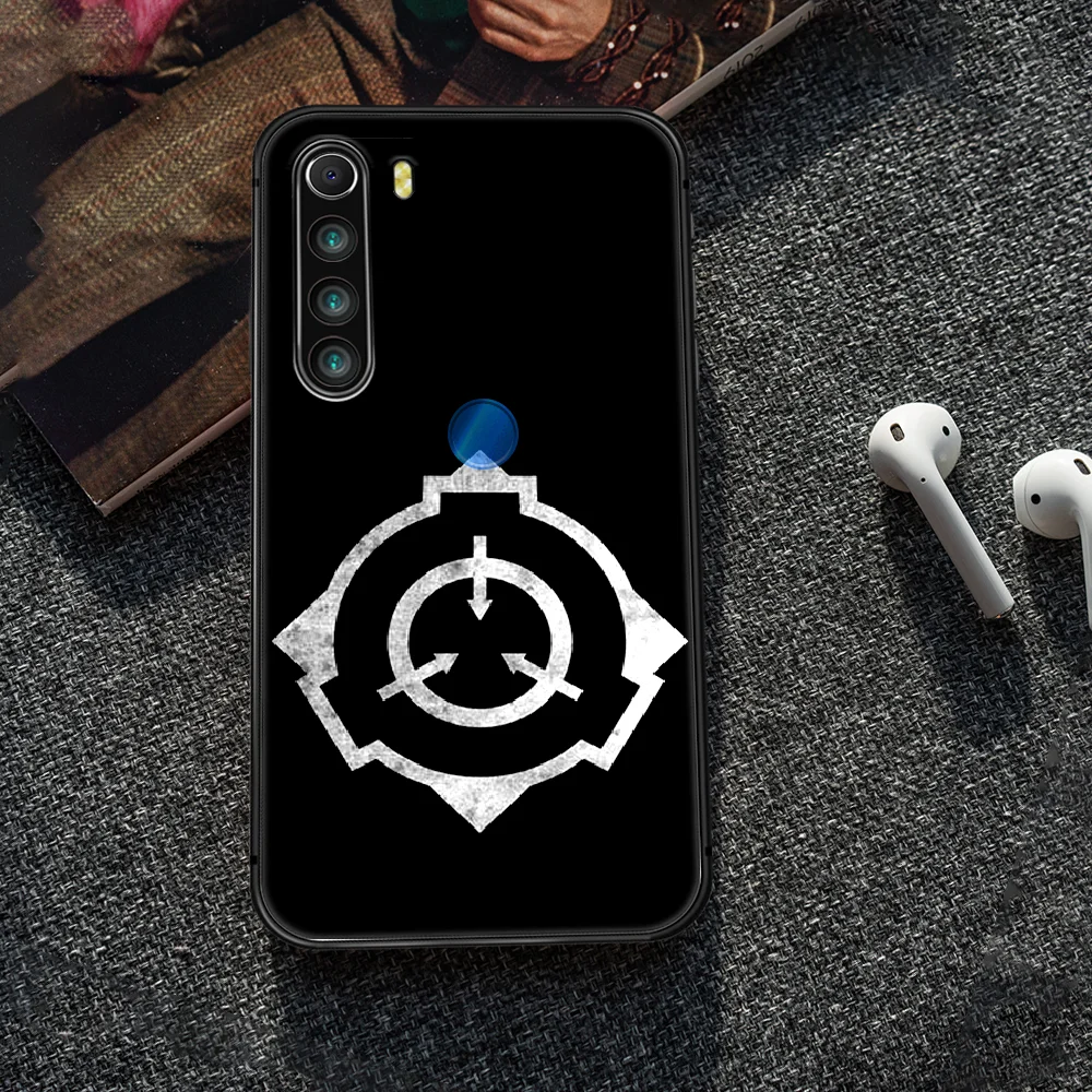 

scp Special Containment Phone Case Cover Hull For XIAOMI Redmi 7 7a 8 8a 9 10X NOTE 6 7 7s 8 8t 9 9s Pro Max black Cell Fashion
