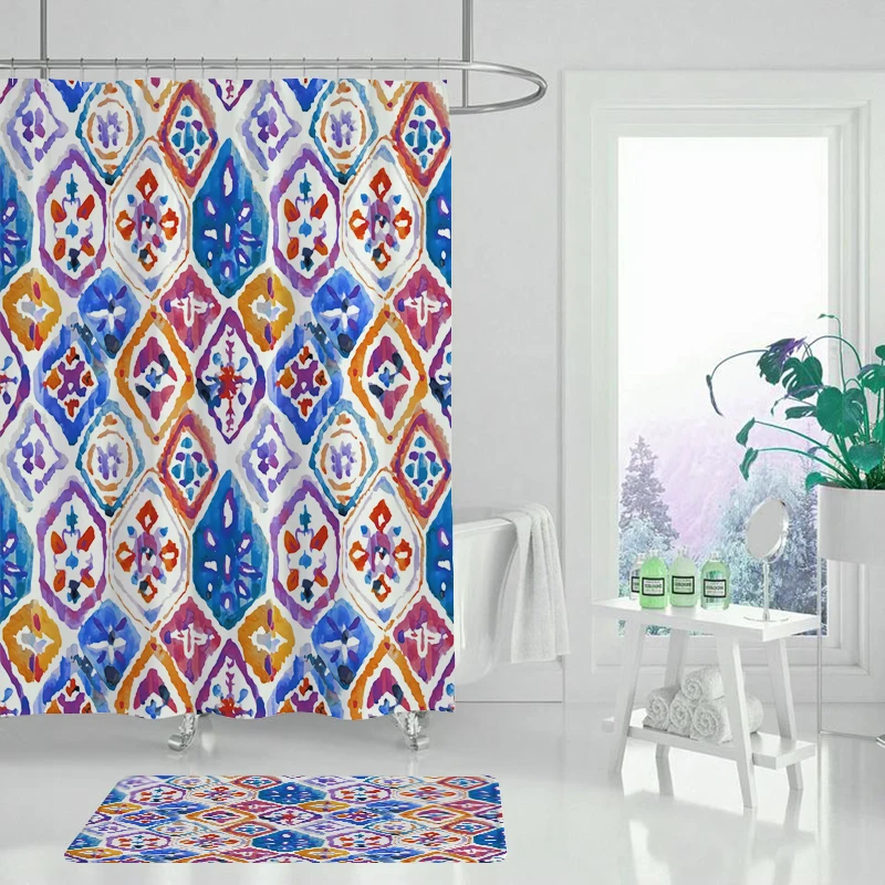 Водонепроницаемая занавеска для душа нового типа ванной из полиэстера 180*180