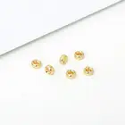 Круглые бусины-разделители из латуни, покрытые золотом, 4568 мм, 14 к, 20 шт.