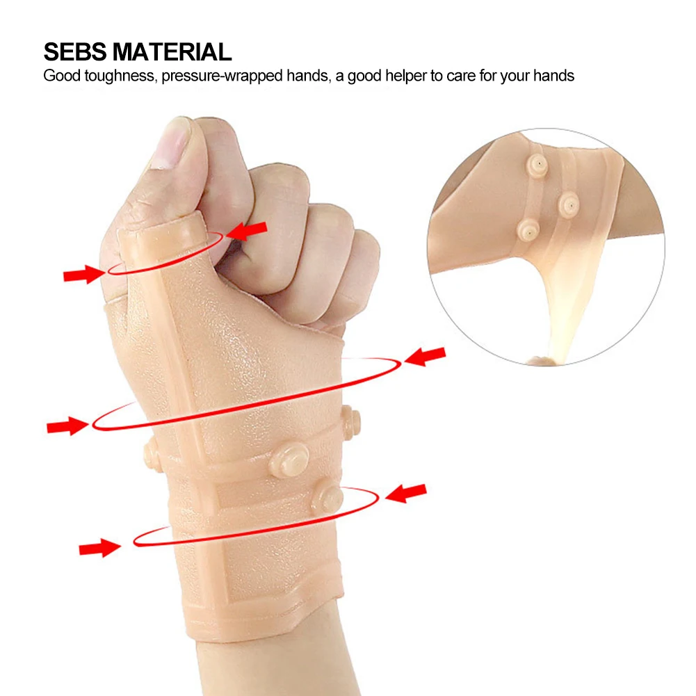 1Pcs Gel Wrist Compression Thumb Support Carpal Tunnel Elastic Silicone Brace for Tenosynovitis Typing Pain | Красота и здоровье