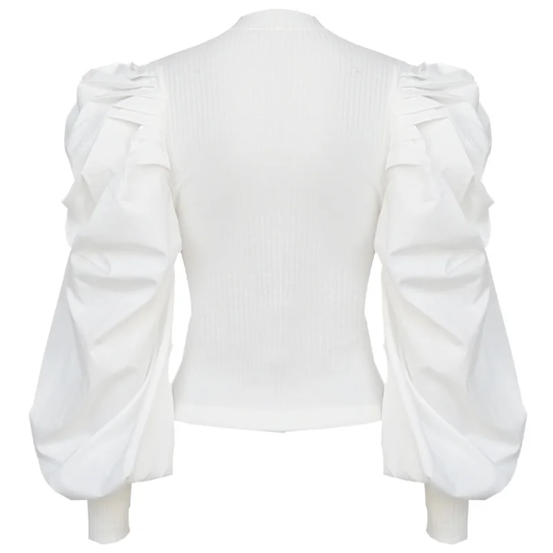 Осенний свитер Женский легкий вес женский с пышными рукавами вязаный пуловер 2019