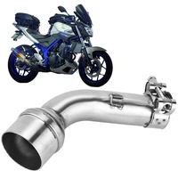 motorcycle exhaust adapter 51mm slip on link pipe escape mid tube clamp connector for yamaha yzf r25 r30 r3