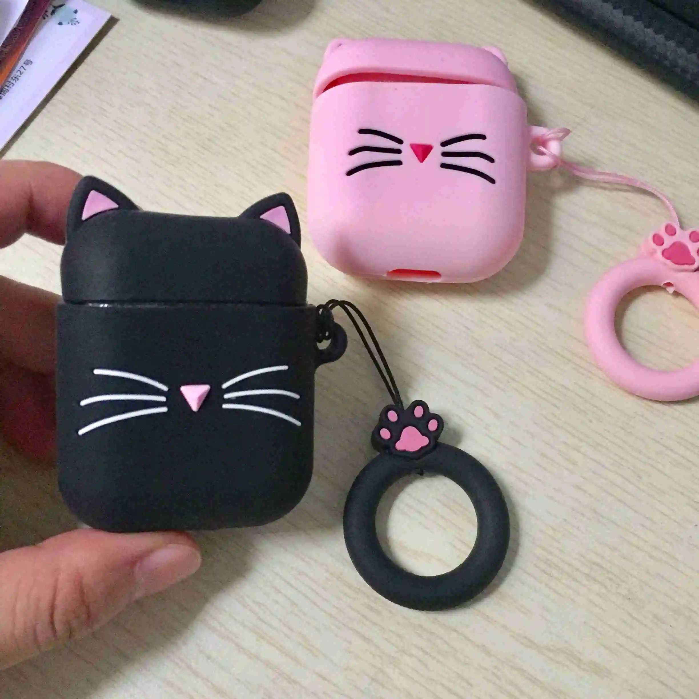 Для airpods Pro, для airpods 1/2 чехол с милым котом из мультфильма, милый силиконовый защитный чехол для air pods Pro 3, беспроводной чехол для наушников