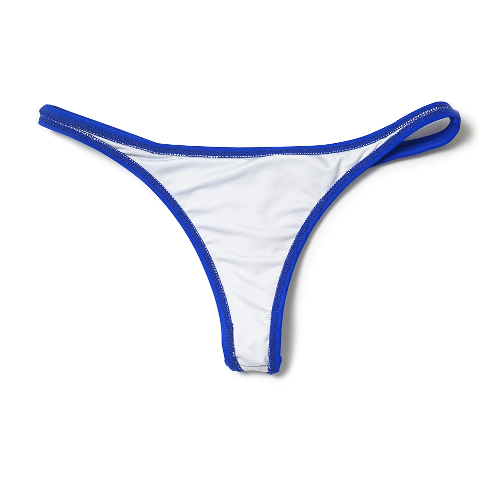 Королевский синий бикини стринги для женщин с Т-образным ремешком пляжная одежда