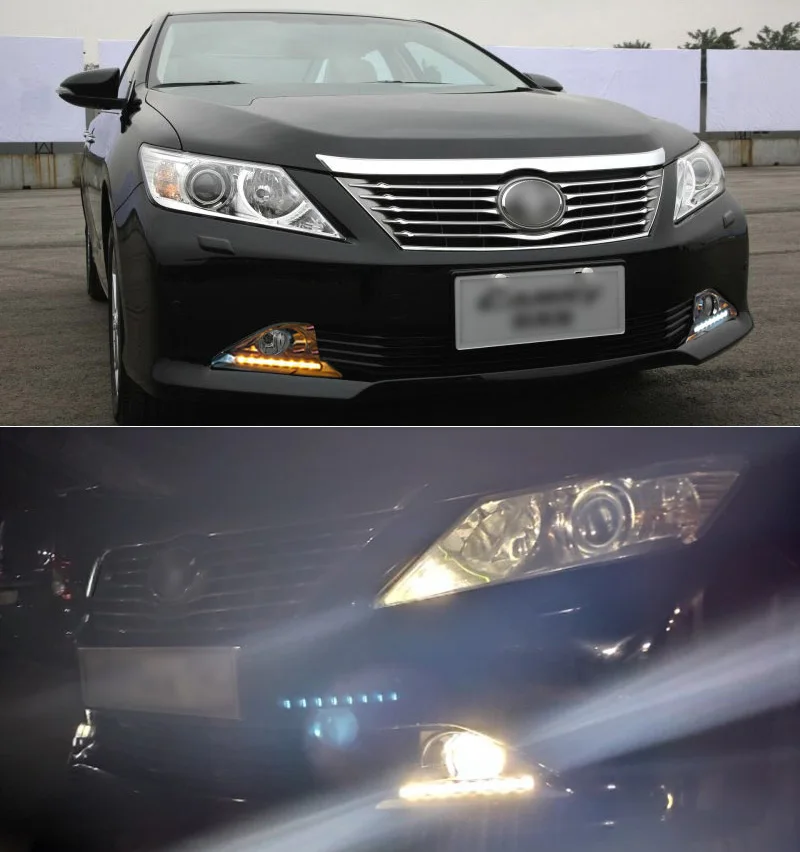 SNCN 2 шт. светодиодный фонарь дневного света для Toyota Camry V50 2012 2013 Водонепроницаемый ABS 12 В автомобиля DRL Противотуманные фары украшения