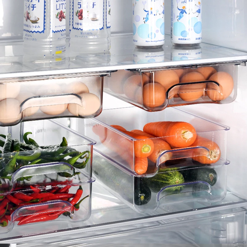 

Органайзер для холодильника, пищевых продуктов, регулируемая стойка для хранения, органайзер, экономия места, регулируемая кухонная коробк...