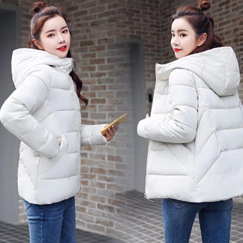 Горячая Распродажа плотные женские зимние пальто белого/черного цвета теплые