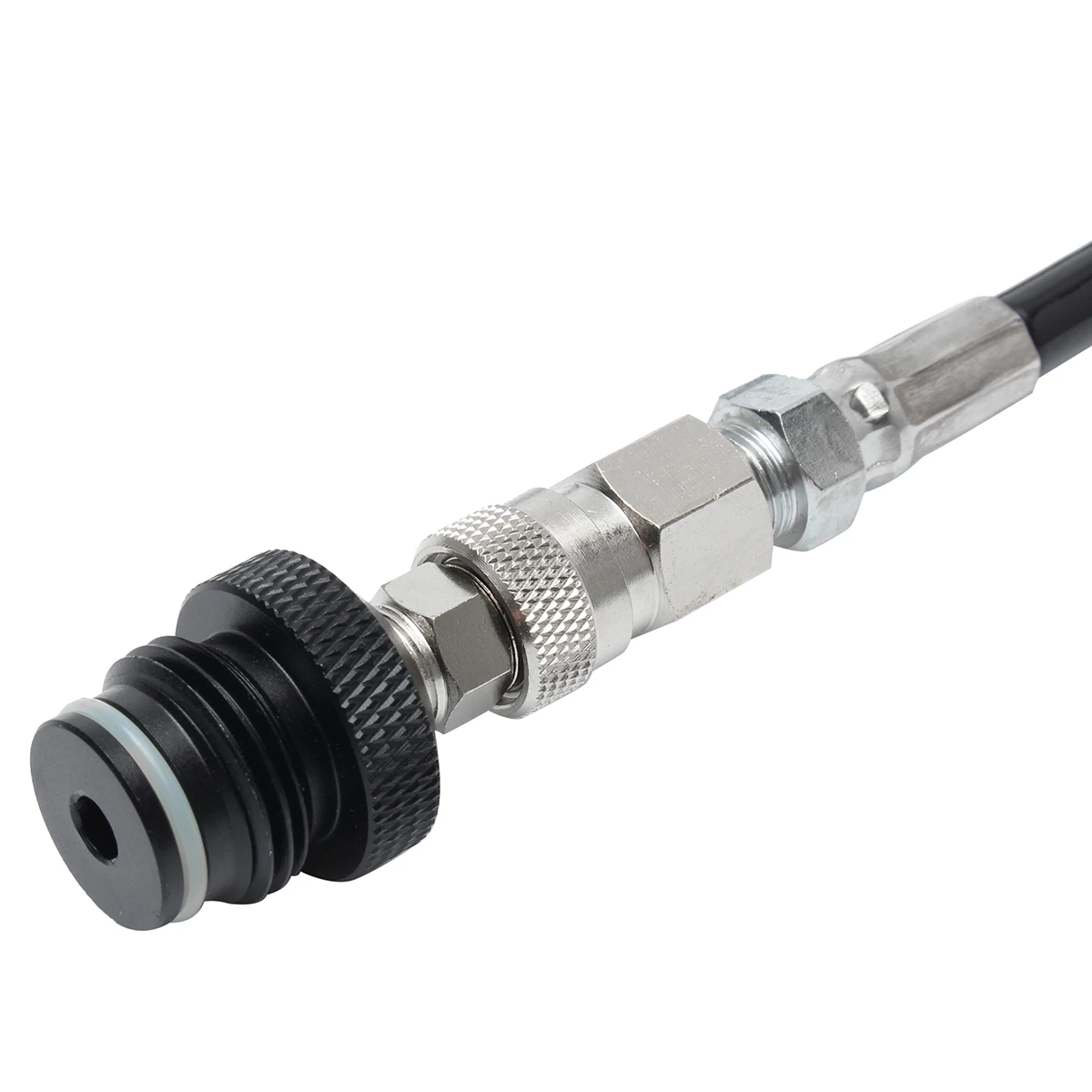 

Remote Thick high pressure Coiled Hose ASA Quick Release ToolHPA CO2 Paintball Tank Heavy With Quick Disconnect