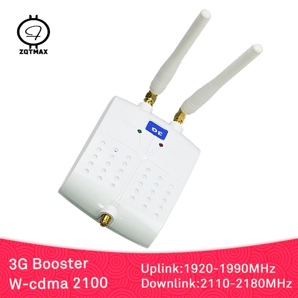 Ретранслятор ZQTMAX 3G усилитель сотовой связи 2100 МГц фотоэлемент с антенной