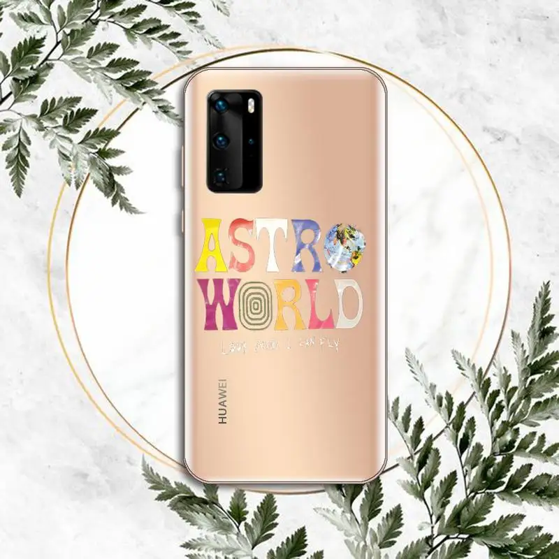 

Travis Scotts Astroworld Phone Case Clear Transparent for huawei honor P 40 30 20 lite Pro 10 i 8 9 x p smart 2019