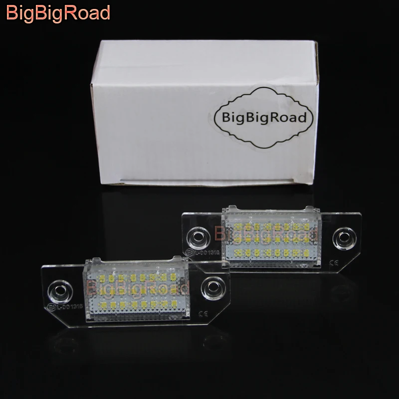 

BigBigRoad For Ford Focus Sedan 2009~2014 LED Car License Plate Light Number Frame Lamp LED Lights