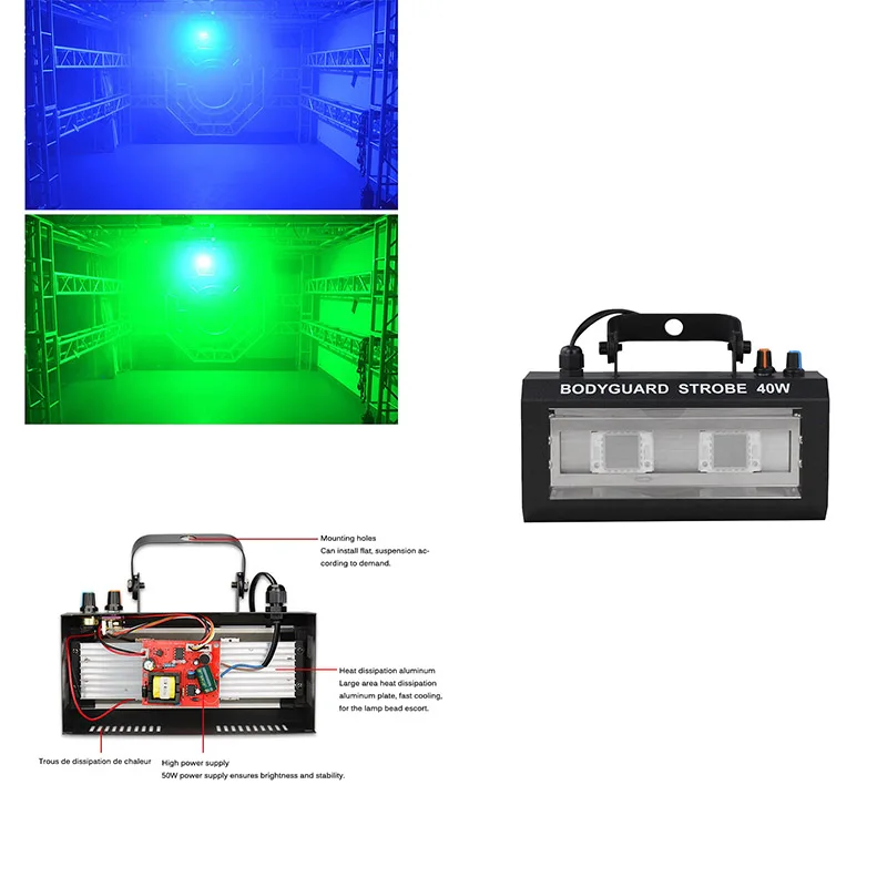 40 Вт/60 Вт RGB flash light рождественский проектор стробоскопы лампа soundcontrol сценический свет dj диско СВЕТОДИОДНЫЕ стробоскопы