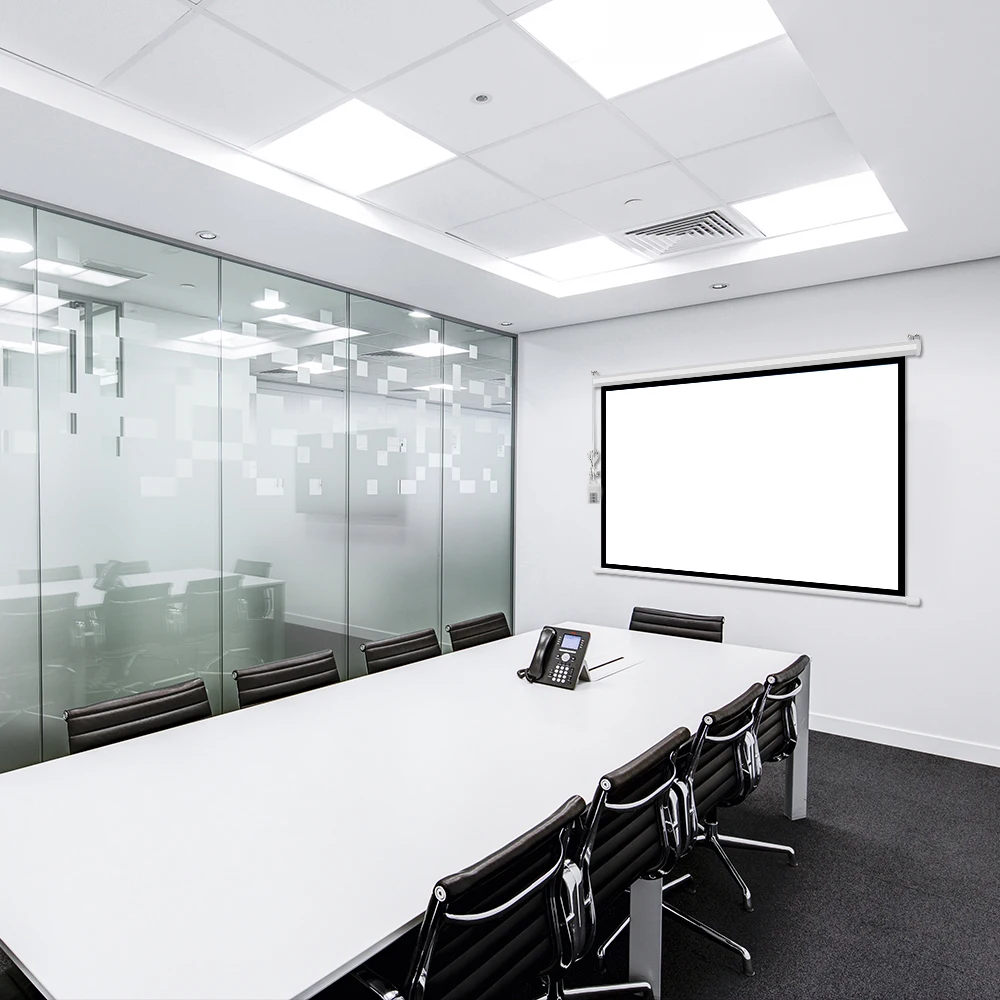 Электрический экран Touyinger 16:9 72/84/100/120 дюймов для проекторных занавесок с мотором на все светодиодные, жидкокристаллические, DLP и лазерные проекторы.