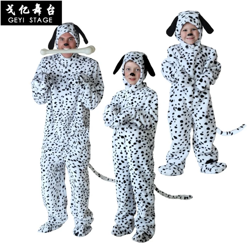 Baby Boys Girls Onesie Dalmatians Spotty Dog Cosplay Costume Flannel Warm Black White Cute Animal Kigurumi Kids Jumpsuit Pajama