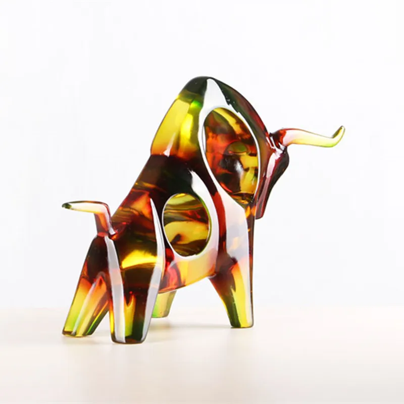

PAINTING GEOMETRY OX ARTS SCULPTURE DECORATION ABSTRACT ANIMAL SCULPTURE CATTLE STATUE CREATIVE HOME DECOR RESIN CRAFTS R4482