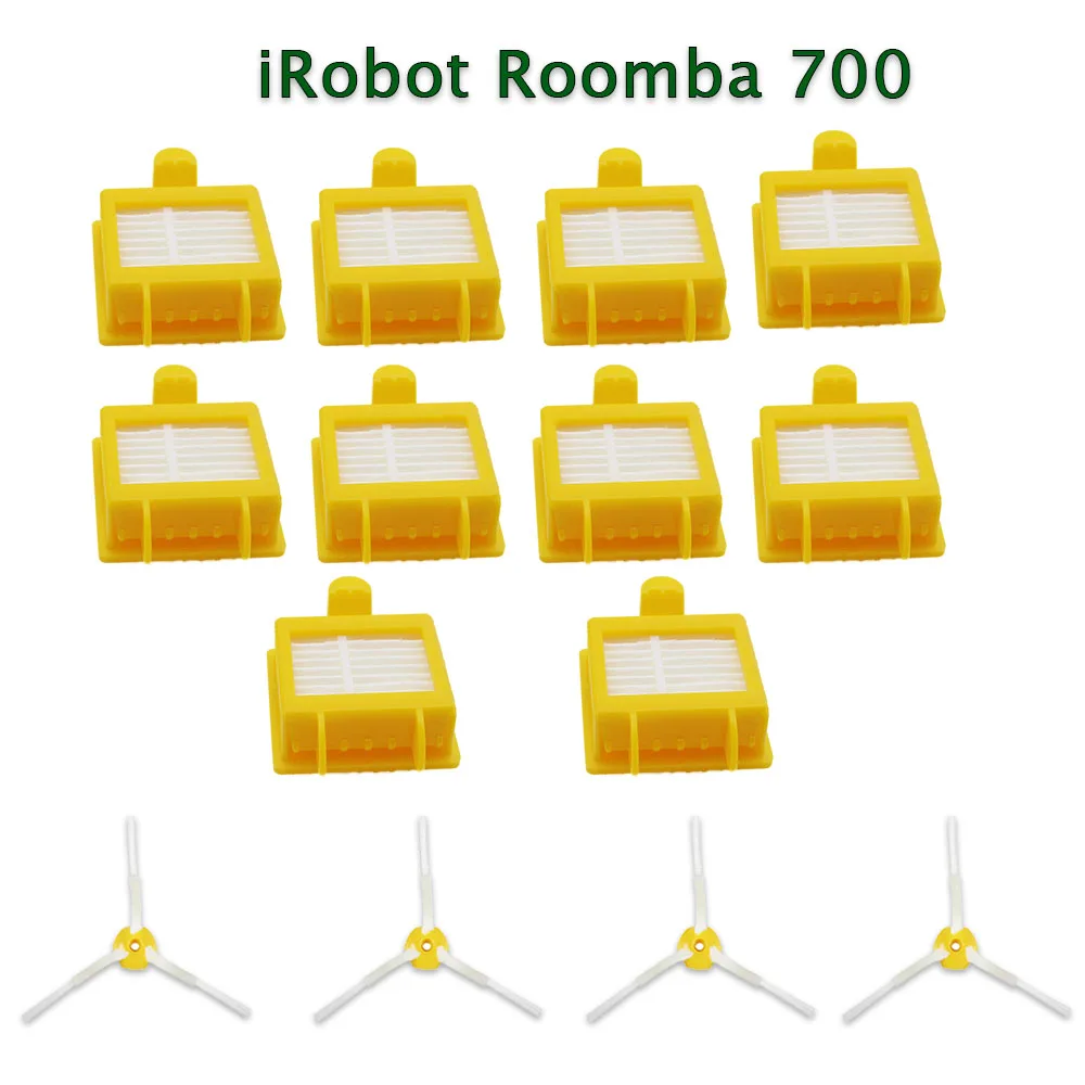 

14Pcs/lot for iRobot Roomba 700 760 770 780 Series Vacuum Cleaners Parts Side Brush Bristle Flexible Beater Brush Hepa filter