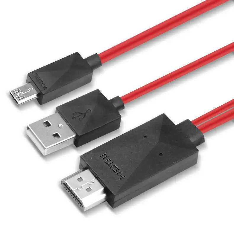 USB к телевизору HD ТВ зеркальный Кабель HDMI адаптер зеркало 1080 OTG MHL зарядное