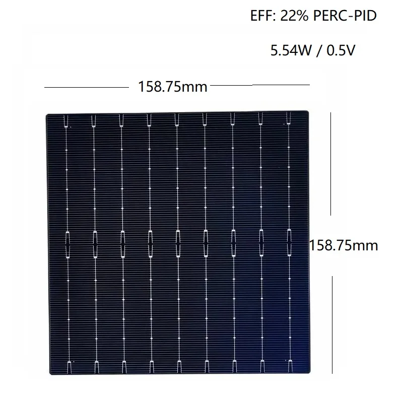 

DIY Solar panel Mono silicon solar cells 22% Efficiency PERC 9 Tires solar cell 158mm + Enough Tabbing wire