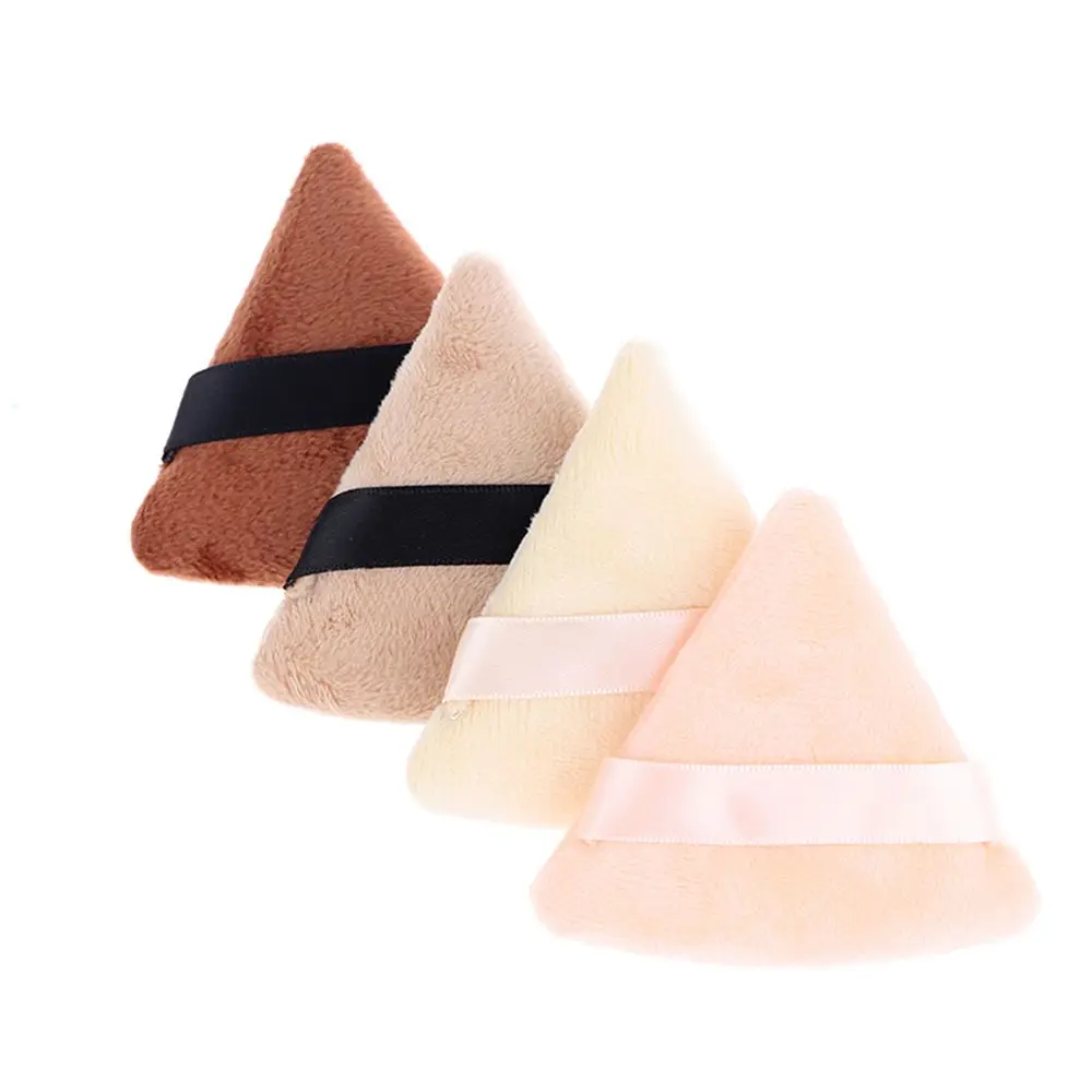 2 pieces Of Straight Triangle New Velvet Mini Makeup Puffs, Non-Absorbent And Easy To Apply Makeup Puffs