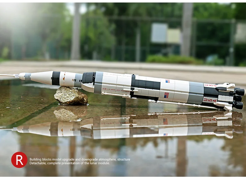 Новые идеи серии мини Аполлон Сатурн V ракета модель строительные блоки Набор