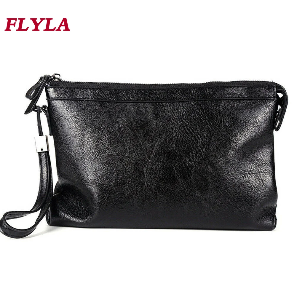 

Large-capacity Envelope Bag Clutch Bag Men's Hand Bag Soft Leather Casual Clutch Purse New Style Men's Bag