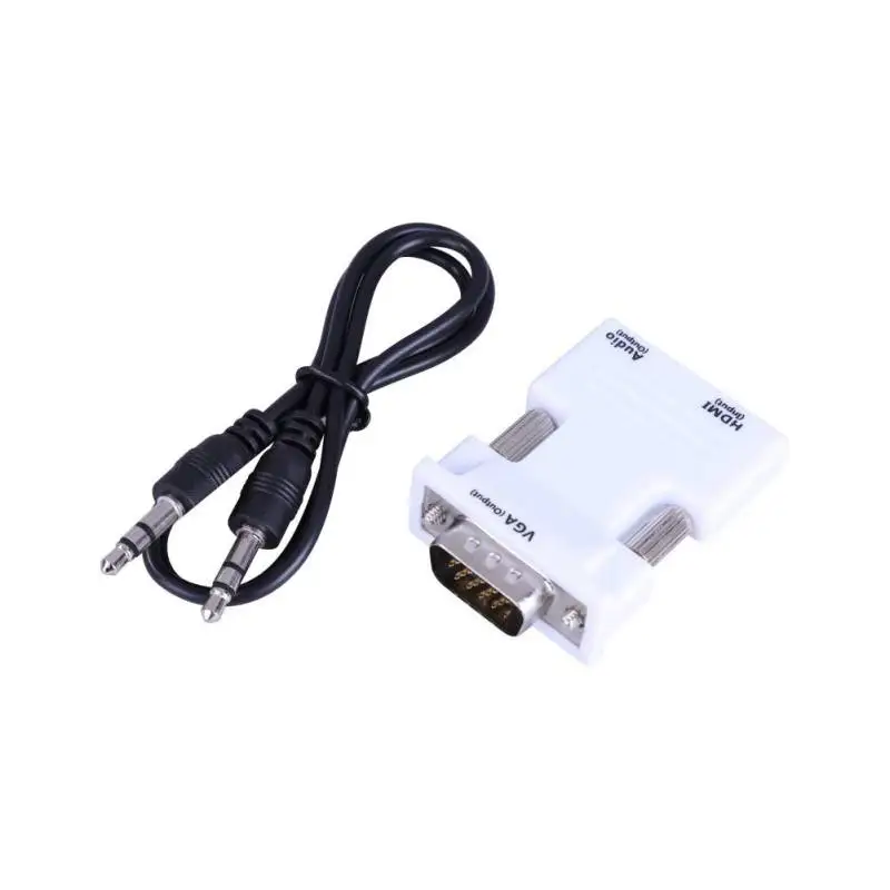 Адаптер с аудио 1080P HDMI в VGA адаптер цифро-аналоговые и видео конвертер кабель для