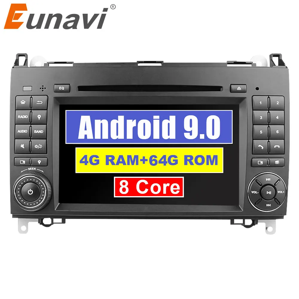 Автомобильный мультимедийный DVD-плеер Eunavi 2 Din Android 9 для Benz Sprinter Vito W169 W245 W469 W639 B200
