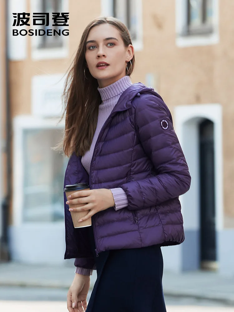 Женский пуховик с капюшоном BOSIDENG светильник Кая водонепроницаемая куртка